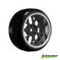 Preview: Drift-Reifen auf Felge 14-Speichen matt-schwarz (4) LOUISE 1/10 Drift (2,4,6,8mm Offset 12mm Radsechskant)