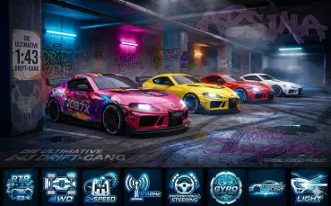 1:43 4WD Drift/Race Car SUPRA RTR - 1087X pink