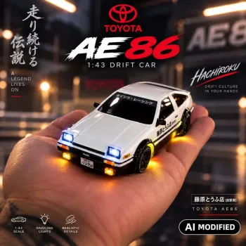 1:43 4WD Drift/Race Car TOYOTA AE86 TRUEND RTR - weiß