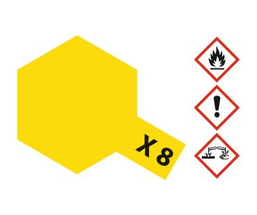 Tamiya X-Acrylfarbe X -8 Zitronen-Gelb glänzend Inhalt: 23 ml