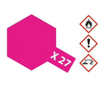 Tamiya X-Acrylfarbe X-27 Klar-Rot glänzend Inhalt: 23 ml