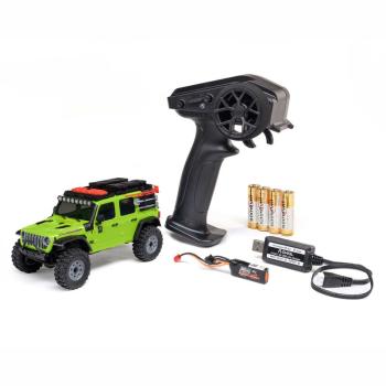 Preview: Axial 1/30 SCX30 Jeep Wrangler JLU 4X4 RTR Brushed Rock Crawler (Battery & Charger Included), Green