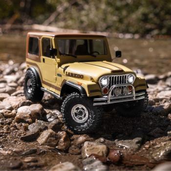 Axial Limited Edition 1/30 SCX30 Jeep CJ-7 Laredo 4X4 RTR Brushed Rock Crawler (Battery & Charger Included), Yellow