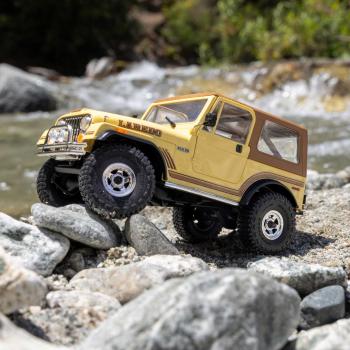 Axial Limited Edition 1/30 SCX30 Jeep CJ-7 Laredo 4X4 RTR Brushed Rock Crawler (Battery & Charger Included), Yellow