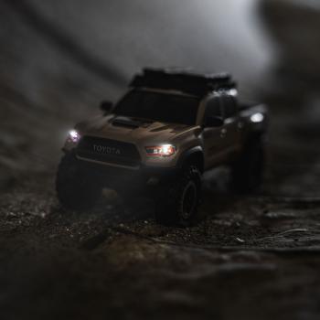 Axial 1/30 SCX30 Toyota Tacoma TRD Pro Overland Edition 4X4 RTR Brushed Rock Crawler (Battery & Charger Included), Tan