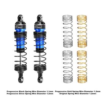 Alu-Dämpfer einstellbar v/h 87mm +Federn blau (2) GPM TRX MiniMaxx MiniXRT