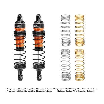 Alu-Dämpfer einstellbar v/h 87mm +Federn orange (2) GPM TRX MiniMaxx/MiniXRT