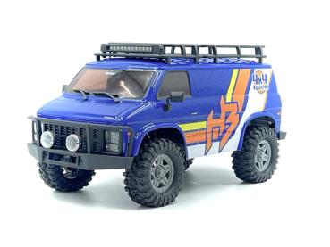 Preview: HOBBY PLUS RC 1:18 CRAWLER CR18P EVO-V2 "ROCK VAN" BLAU RTR