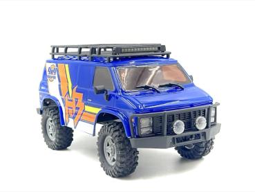 Preview: HOBBY PLUS RC 1:18 CRAWLER CR18P EVO-V2 "ROCK VAN" BLAU RTR