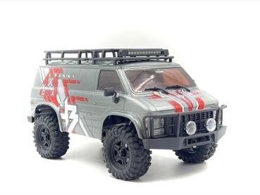Preview: HOBBY PLUS RC 1:18 CRAWLER CR18P EVO-V2 "ROCK VAN" GRAU RTR
