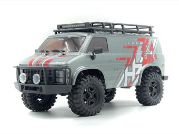 HOBBY PLUS RC 1:18 CRAWLER CR18P EVO-V2 "ROCK VAN" GRAU RTR