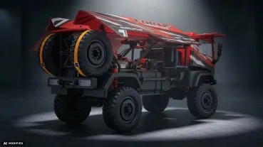 Hobby Plus 1:18 "DKR-4 Fortis" Rally Truck brushed RTR - Red