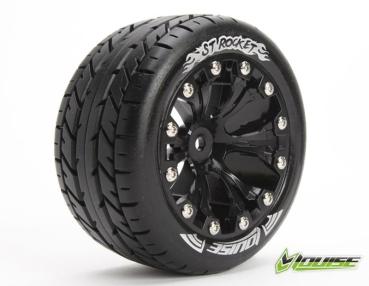 ST-Rocket soft auf 2.8 Felge schwarz 12mm (1/2-Offset) (2) LOUISE 1/10 Stadium Truck - Rustler usw.