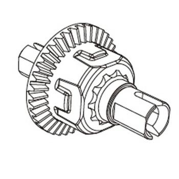 MJX Differential hinten komplett