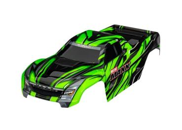 Karosserie grün mit Aufkleber & Clipless TRAXXAS Mini-Maxx