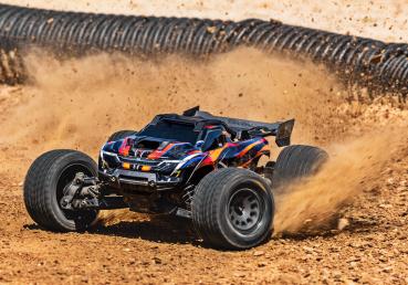 TRAXXAS MINI-XRT V2 3S-POWER 4X4 ORANGE 1/16 MONSTER-TRUCK BRUSHLESS, HD-TEILE, MIT 2S LIPO/LADER