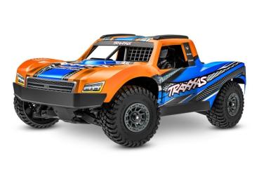TRAXXAS MINI-SLASH BL-2S 4X4 ORANGE 1/16 SHORT COURSE RTR BRUSHLESS, HD-TEILE, MIT 2S LIPO/LADER BULK-PROMO