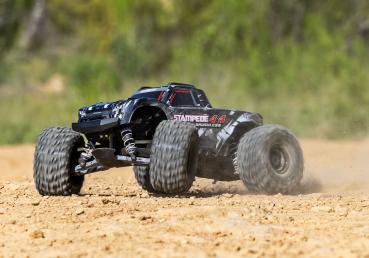 NEU TRAXXAS STAMPEDE 1/10 4X4 STADIUM-TRUCK SCHWARZ RTR VX3 BRUSHLESS, HD
