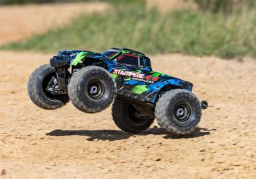NEU TRAXXAS STAMPEDE 1/10 4X4 STADIUM-TRUCK GRÜN RTR VX3 BRUSHLESS, HD