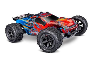 NEU TRAXXAS RUSTLER 1/10 4X4 STADIUM-TRUCK ROT RTR VX3 BRUSHLESS, HD