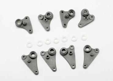 UMLENKHEBEL PROGRESSIV-2 GRAU MIT KUNSTSTOFFLAGER (8) TRAXXAS 1/16 E-REVO