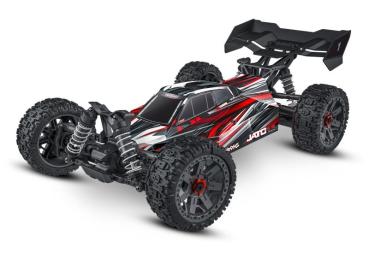 TRAXXAS JATO 4X4 BL-2S BRUSHLESS ROT NP825 HD-TEILE, OHNE AKKU/LADER