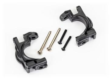 EXTREME HEAVY DUTY C-HUBS SCHWARZ L/R MIT KLEINTEILE TRAXXAS 4X4 HOSS, RUSTLER, SLASH (FÜR TRX9080 KIT)
