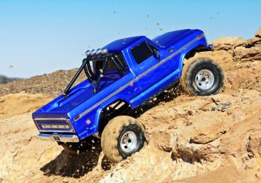 TRAXXAS TRX-4 79 FORD F150 HIGH-TRAIL 1/10 CRAWLER RTR BLAU BRUSHED, OHNE AKKU UND LADEGERÄT