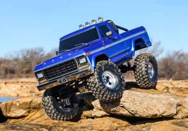 TRAXXAS TRX-4 79 FORD F150 HIGH-TRAIL 1/10 CRAWLER RTR BLAU BRUSHED, OHNE AKKU UND LADEGERÄT