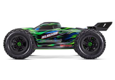 Preview: TRAXXAS SLEDGE 4X4 BELTED GRÜN 1/8 MONSTER-TRUCK RTR BRUSHLESS, OHNE AKKU/LADEGERÄT