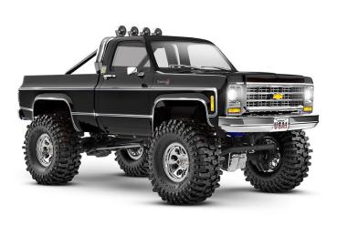 TRAXXAS TRX-4M CHEVY K10 4X4 LIFTED SCHWARZ 1/18 CRAWLER RTR BRUSHED, MIT AKKU UND USB LADEGERÄT