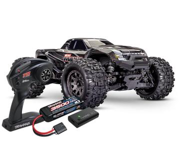 Preview: TRAXXAS MINI-MAXX 4WD SCHWARZ BL-2S BRUSHLESS, HD-TEILE, MIT AKKU/LADER