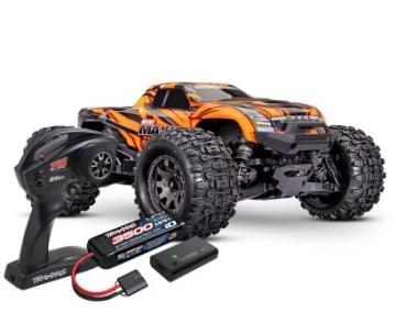 Preview: TRAXXAS MINI-MAXX 4WD ORANGE BL-2S BRUSHLESS, HD-TEILE, MIT AKKU/LADER