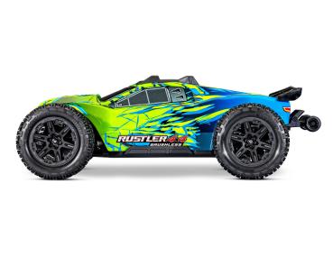 Preview: TRAXXAS RUSTLER 1/10 4X4 STADIUM-TRUCK GRÜN RTR VX3 BRUSHLESS, HD
