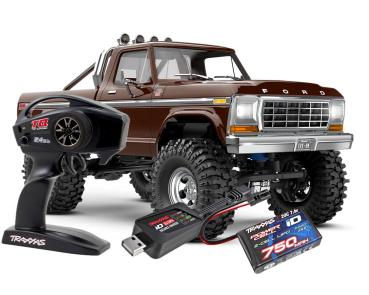 Preview: TRX TRX-4M FORD F150 4X4 LIFTED BRAUN 1/18 CRAWLER RTR BRUSHED, MIT AKKU UND USB LADEGERÄT