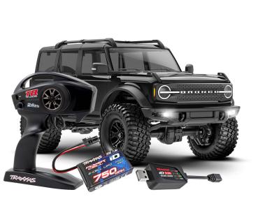 Preview: TRAXXAS TRX-4M FORD BRONCO 4X4 SCHWARZ 1/18 CRAWLER RTR BRUSHED, MIT AKKU UND USB LADEGERÄT