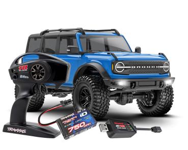 TRAXXAS TRX-4M FORD BRONCO 4X4 BLAU 1/18 CRAWLER RTR BRUSHED, MIT AKKU UND USB LADEGERÄT