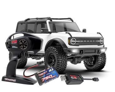 Preview: TRAXXAS TRX-4M FORD BRONCO 4X4 WEISS 1/18 CRAWLER RTR BRUSHED, MIT AKKU UND USB LADEGERÄT