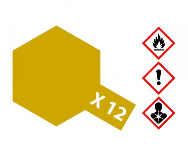 Tamiya X-Acrylfarbe X-12 Blatt-Gold glänzend Inhalt: 23 ml