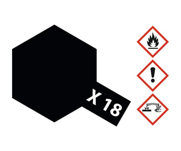 Tamiya X-Acrylfarbe -X-18 Schwarz seidenmatt Inhalt: 23ml