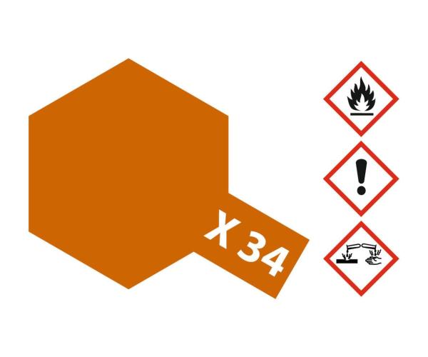 Tamiya X-Acrylfarbe X-34 Metallic-Braun glänzend Inhalt: 23 ml