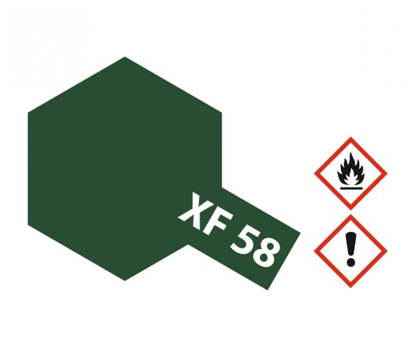 Tamiya XF-Acrylfarbe XF-58 Olivgrün matt Inhalt: 23 ml