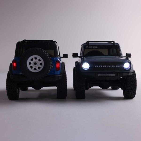 1/30 SCX30 Ford Bronco 4X4 RTR Brushed Rock Crawler (Battery & Charger Included), Blue
