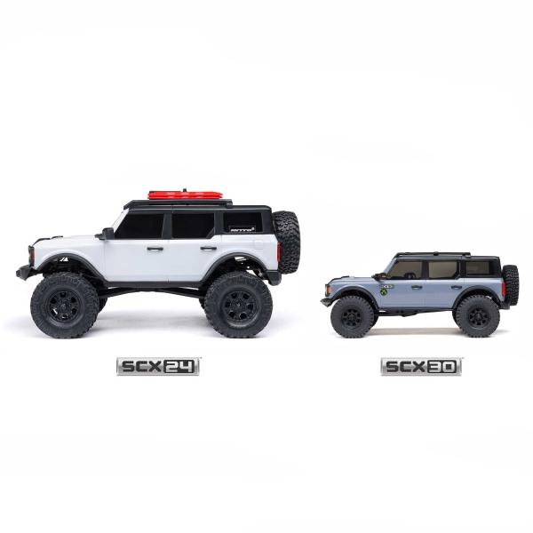 Axial 1/30 SCX30 Ford Bronco 4X4 RTR Brushed Rock Crawler (Battery & Charger Included), Gray