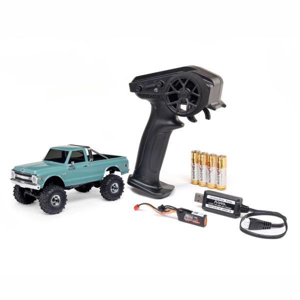 1/30 SCX30 Chevrolet K10 4X4 RTR Brushed Rock Crawler (Battery & Charger Included), Green