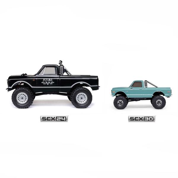 Axial 1/30 SCX30 Chevrolet K10 4X4 RTR Brushed Rock Crawler (Battery & Charger Included), Black