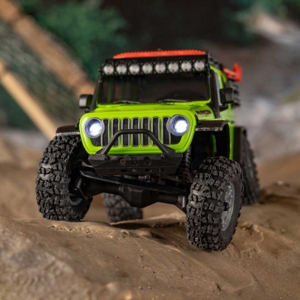 Axial 1/30 SCX30 Jeep Wrangler JLU 4X4 RTR Brushed Rock Crawler (Battery & Charger Included), Green