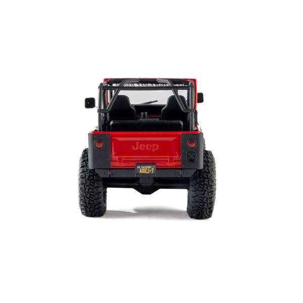 Axial 1/30 SCX30 Jeep CJ-7 GenRight 4X4 RTR Brushed Rock Crawler (Battery & Charger Included), Red