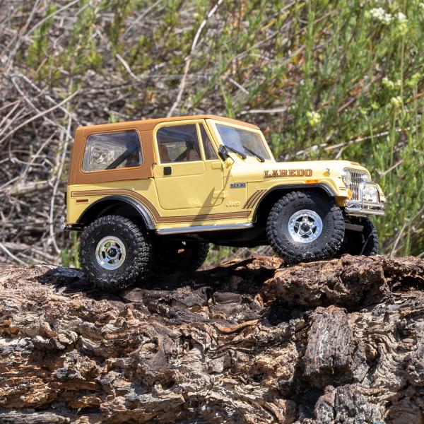 Axial Limited Edition 1/30 SCX30 Jeep CJ-7 Laredo 4X4 RTR Brushed Rock Crawler (Battery & Charger Included), Yellow