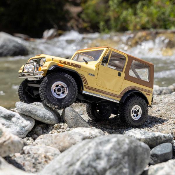 Axial Limited Edition 1/30 SCX30 Jeep CJ-7 Laredo 4X4 RTR Brushed Rock Crawler (Battery & Charger Included), Yellow